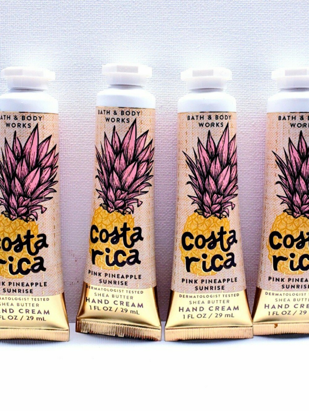 Bath & Body Works Costa Rica PINK PINEAPPLE SUNRISE Hand Cream, 1 fl oz (4 pcs)